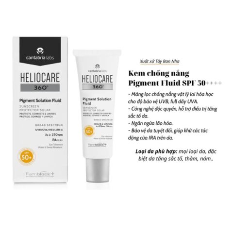 Kem chống nắng Heliocare 360 Pigment Solution / Water Gel / Mineral Tolerance Fluid / AR Emulsion