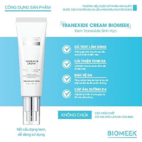 Kem dưỡng Tranexide Biomeek Cream dưỡng sáng, mờ thâm 50ml