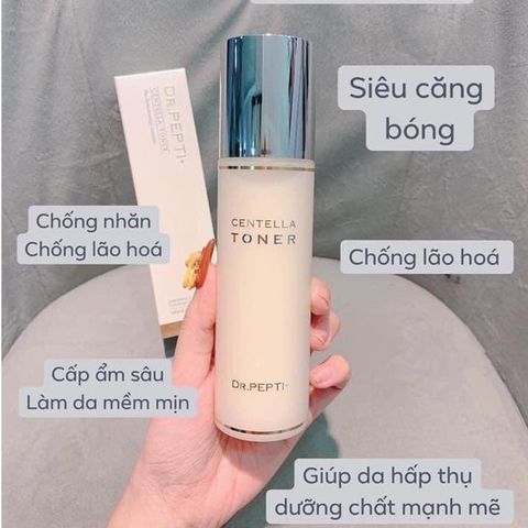 Nước Hoa Hồng Centella Dr.Pepti Ex Hàn Quốc Mẫu Mới 180ml Cấp Ẩm Căng Bóng Da