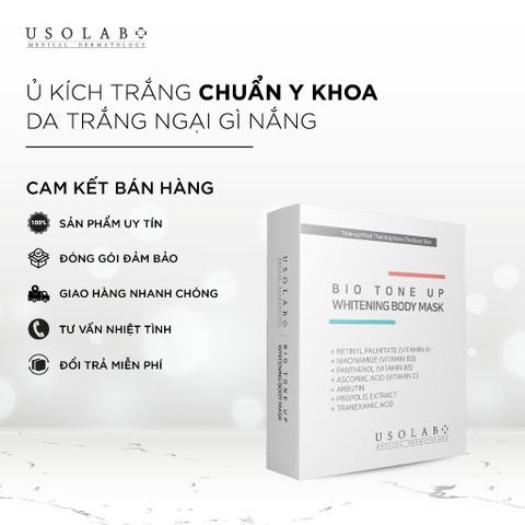 Ủ Kích Trắng Usolab Bio Tone Up Whitening body mask (20g x 5 gói)