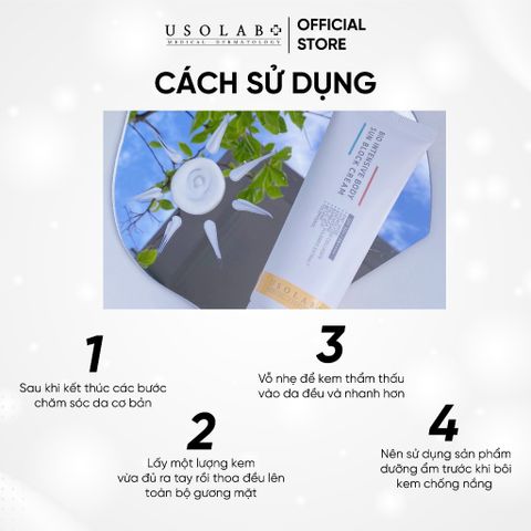 Kem chống nắng, dưỡng trắng USOLAB - SUN BLOCK SPF 50+ PA +++ 50g