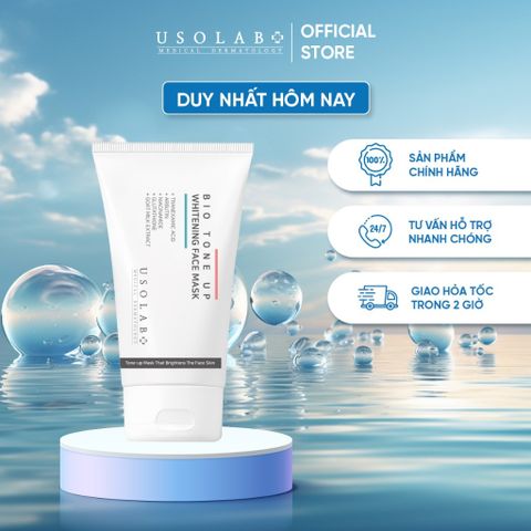 Kem ủ trắng mặt Usolab Bio Tone Up Whitening Face Mask 250g Giúp Da Bật Tông Trắng Sáng Cải Thiện Sắc Tố Da