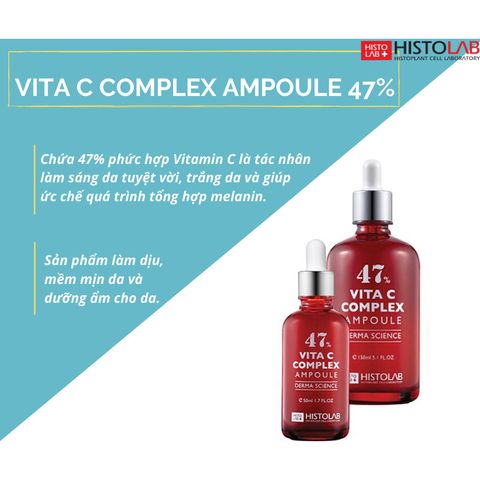 Serum HISTOLAB Vita C Complex Ampoule 47% Serum Tăng Sinh Collagen, Căng Bóng Da
