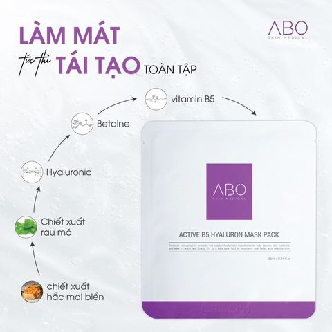 Mặt Nạ ABO Active B5 Hyaluron 25ml Phục Hồi Làm Dịu Da Sau Sâm Lấn
