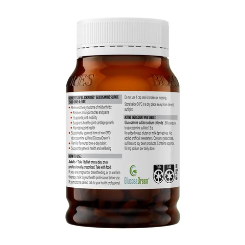 Viên uống hỗ trợ xương khớp Blackmores Glucosamine Sulfate 1500mg - Giảm thoái hóa, hỗ trợ tái tạo sụn khớp, 180 viên