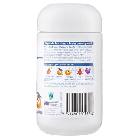 Viên Nhai DHA Nature’s Way Kids Smart 300mg - Hỗ Trợ Phát Triển Trí Não & Thị Lực Cho Bé - 50 Viên - Vị Trái Cây Ngon Miệng