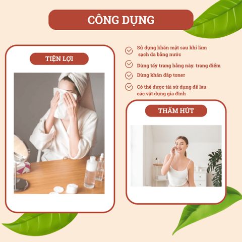 Khăn Mặt Dùng 1 Lần Kawaii 80 Tờ 20x20cm - Khăn Tẩy Trang Mềm Mịn, Làm Sạch Sâu, Phù Hợp Da Nhạy Cảm