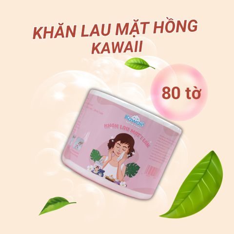 Khăn Mặt Dùng 1 Lần Kawaii 80 Tờ 20x20cm - Khăn Tẩy Trang Mềm Mịn, Làm Sạch Sâu, Phù Hợp Da Nhạy Cảm