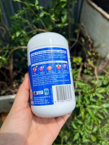 Viên Uống Hỗ Trợ Phát Triển Não Bộ & Tăng Cường Khả Năng Học Tập Nature’s Way Kids Smart Bursts DHA Omega-3 (60 Viên)