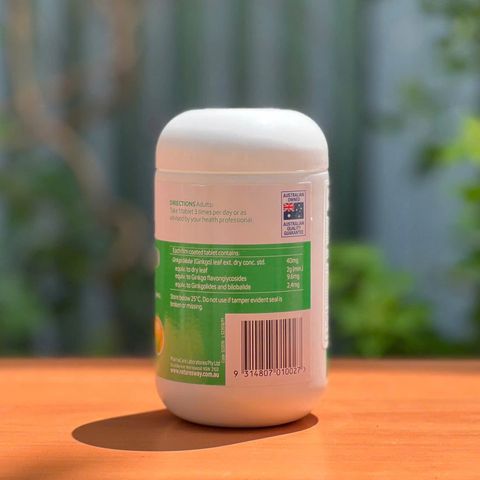 Viên Uống Bổ Não Nature's Way Ginkgo 2000 - Hỗ Trợ Tăng Cường Trí Nhớ và Chức Năng Nhận Thức (120 Viên)