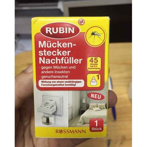 Lọ Tinh Dầu Thay Thế Chống Muỗi Rubin - An Toàn Không Mùi Cho Trẻ Sơ Sinh, Hiệu Quả Bảo Vệ Trong 45 Ngày, Dùng Trong Phòng 30m2
