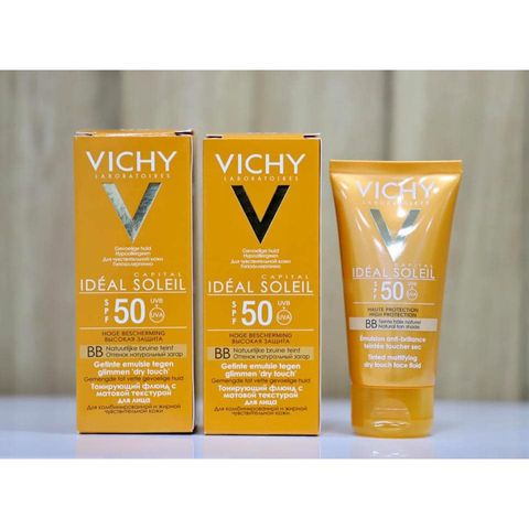 Kem Chống Nắng Vichy BB Emulsion SPF 50 - Chống Nắng & Làm Sáng Da, Thay Thế BB Cream, An Toàn Cho Da Nhạy Cảm