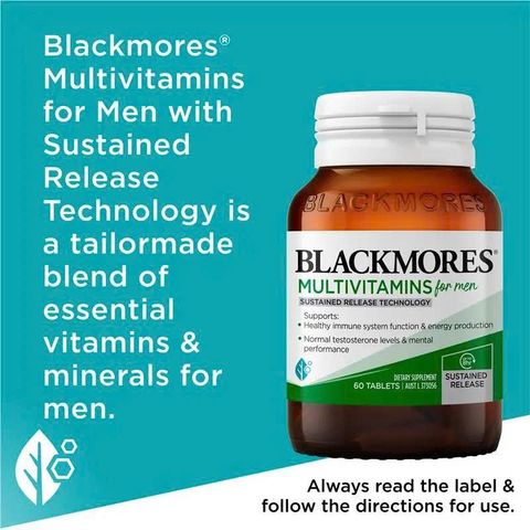 Vitamin tổng hợp cho nam Blackmores - Giải pháp sức khỏe và năng lượng từ Úc, hỗ trợ miễn dịch, tim mạch và chống mệt mỏi.