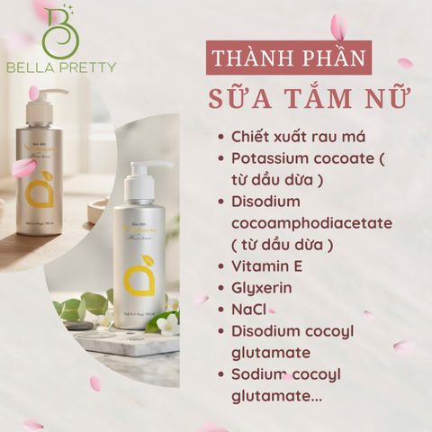 Sữa Tắm Nữ V-Naturecare Hương Nước Hoa Quyến Rũ 190ml - Sạch Da, Trắng Da, Lưu Hương Suốt 6 Tiếng, Chăm Sóc Da Mềm Mịn Tự Nhiên