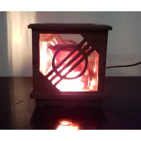 Đèn Xông Tinh Dầu Gỗ Cao Cấp 12x12x16cm, Đèn Hương Thiên Nhiên, Thích Hợp Xông Phòng Với Tinh Dầu Bưởi, Tràm