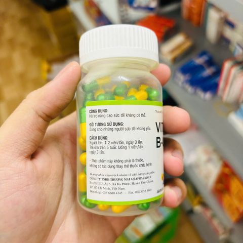 Viên uống B-Complex C Vitamin tổng hợp Nhóm B - B1, B6, B12, 100 viên - Tăng cường sức đề kháng và giảm mệt mỏi