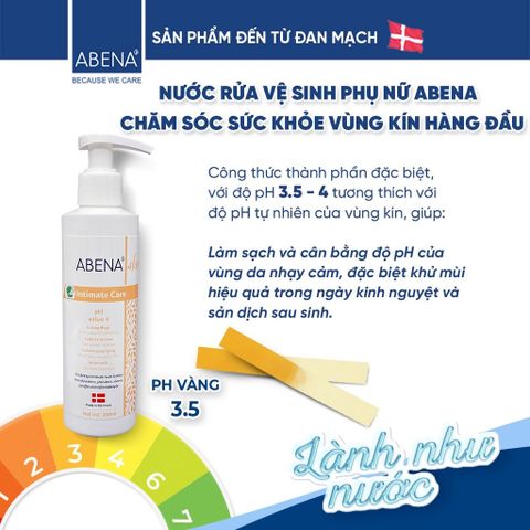 Nước Rửa Vệ Sinh Phụ Nữ Abena Intimate Care 200ml - Sản Phẩm Nhập Khẩu Đan Mạch, An Toàn Cho Da Nhạy Cảm, Sử Dụng Hằng Ngày