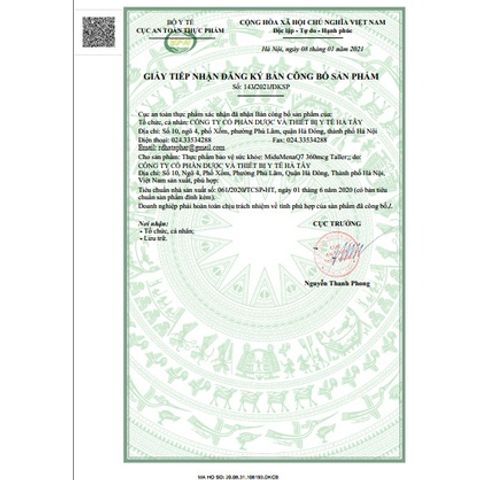 Midu MenaQ7 360mcg - Hỗ Trợ Chắc Khỏe Xương, Tăng Chiều Cao Cho Trẻ Từ 8-15 Tuổi, Bổ Sung Canxi Và Vitamin D3 Hộp 90 Viên
