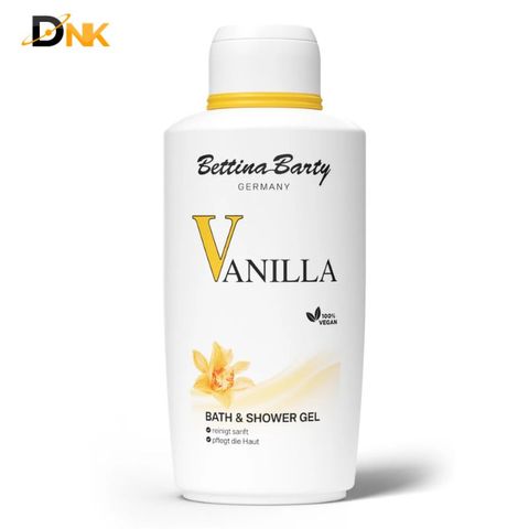 Sữa Tắm Bettina Barty Vanilla 500ml Chính Hãng Đức 2025 - Dưỡng Ẩm Mềm Mịn, Hương Vani Ngọt Ngào, Thuần Chay