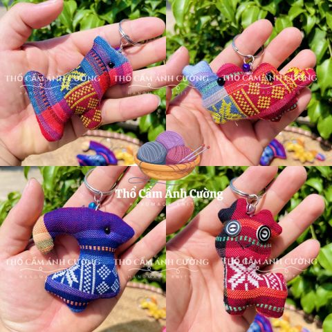 Móc Khóa Thổ Cẩm Dân Tộc Thái Hình Con Vật Dễ Thương - Phụ Kiện Thời Trang Thủ Công Ý Nghĩa, Quà Tặng Độc Đáo