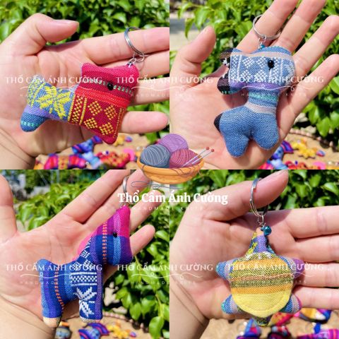 Móc Khóa Thổ Cẩm Dân Tộc Thái Hình Con Vật Dễ Thương - Phụ Kiện Thời Trang Thủ Công Ý Nghĩa, Quà Tặng Độc Đáo