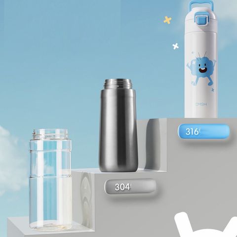 Bình Nước Giữ Nhiệt Cartoon Dễ Thương - Thiết Kế Vui Nhộn, Chất Liệu Inox 304, Giữ Nhiệt Tốt, Tiện Lợi Mang Theo