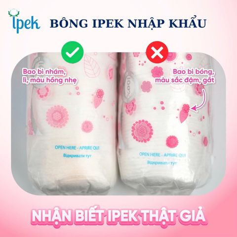 Combo 4 Bông Tẩy Trang Cotton Ipek 150 Miếng - Mềm Mịn, Xơ Bông Tự Nhiên, Phù Hợp Chăm Sóc Da
