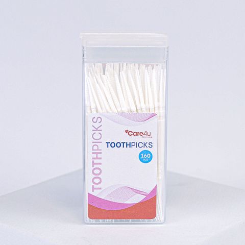 Tăm Nhựa Care4u 160 Chiếc - Tăm Nha Khoa An Toàn Cho Nướu và Lợi, Chất Liệu Nhựa PP, Giúp Làm Sạch Răng Miệng Hiệu Quả