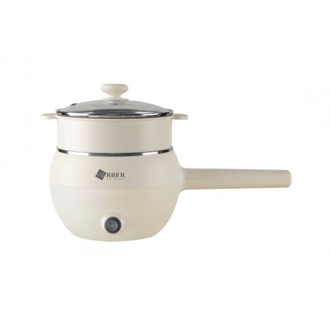 Nồi Lẩu Điện Đa Năng Arber DN07 Màu Trắng - Thể Hiện Tính Năng Nấu Nướng Đa Dạng, Bảo Hành 12 Tháng