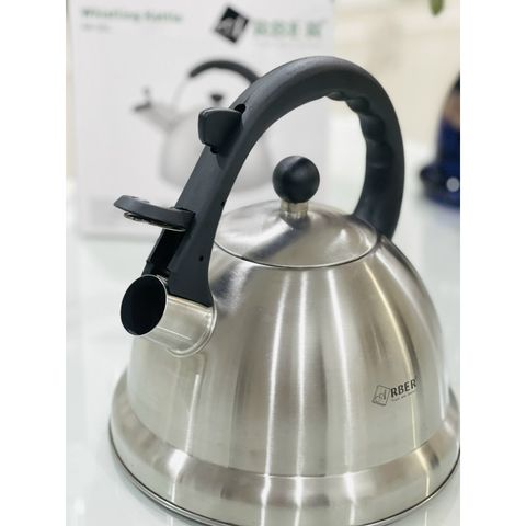 Ấm Đun Nước Arber AB03L 3L Inox Cao Cấp - Thiết Kế Sang Trọng, Tích Hợp Còi Báo Đun Nước Nhanh Trên Mọi Loại Bếp