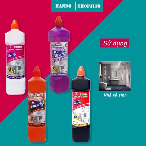 Nước Tẩy Bồn Cầu Diệt Khuẩn Mr.Fresh 1000ml - Hương Quế Tươi Mát, An Toàn Cho Nhà Tắm