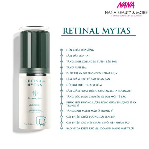 Serum Rè Ti Nan Mytas 1 - Phục Hồi & Tái Tạo Cấu Trúc Da Chống Lão Hóa 15ML - Giúp Da Sáng Khỏe và Trẻ Trung