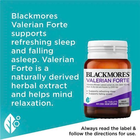 Viên Uống Hỗ Trợ Giấc Ngủ Blackmores Valerian Forte 30 Viên - Cải Thiện Chất Lượng Ngủ, Giảm Căng Thẳng, Hỗ Trợ Ngủ Sâu