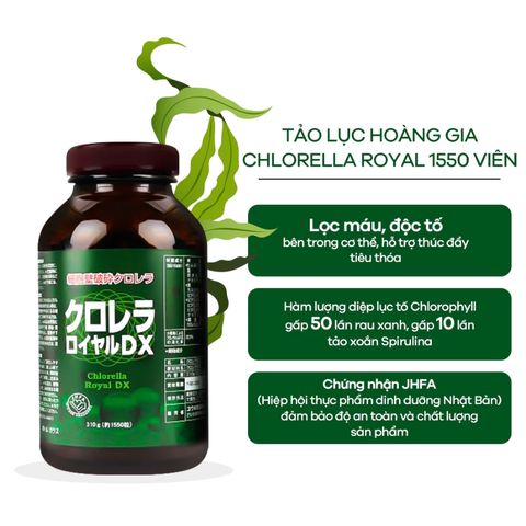Tảo lục Chlorella Royal DX Japan 1550 viên