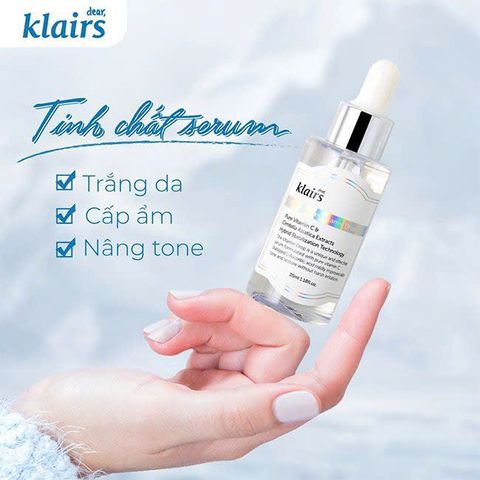Serum Klairs Vitamin C Freshly Juiced Vitamin Drop 35ml - Dưỡng Sáng, Mờ Thâm Nám Cho Da Nhạy Cảm, Phục Hồi Và Trẻ Hóa Da