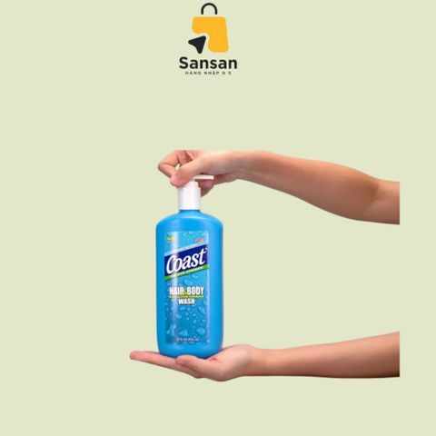 Sữa Tắm Gội 2-In-1 Coast Classic Cho Nam 946ml - Hương Thơm Cổ Điển, Làm Sạch Tóc và Da, Dưỡng Ẩm Lâu Dài, Tự Tin Cả Ngày