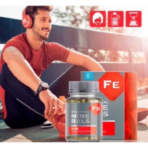 Viên uống sắt hữu cơ Essential Minerals Iron - Giảm mệt mỏi, hỗ trợ chuyển hóa năng lượng - Hàng chính hãng Siberian Wellness