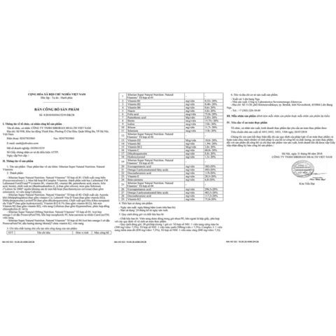 Siêu Vitamin Tổng Hợp Natural Vitamins Siberian Wellness - Hỗ Trợ Tăng Cường Sức Khỏe, Hộp 30 Túi, 4 Viên/túi