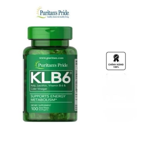 Viên Uống KLB6 Puritan's Pride - Bổ Sung Vitamin B6 Hỗ Trợ Tuyến Giáp và Kiểm Soát Chất Béo, Chuyển Hóa Protein, Giảm Cân