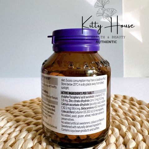 Viên Kẹo Nhai Tăng Đề Kháng Superkids Immune Chewables Blackmores 60 Viên Hương Cam Quýt - Vitamin C, D3, E cho Trẻ 2-12 Tuổi