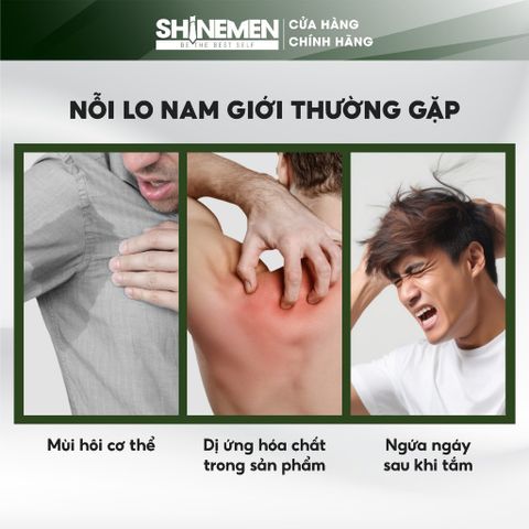 Sữa Tắm Gội Nam 3 in 1 SHINEMEN - Rửa Mặt Phục Hồi Hư Tổn Hương Nước Hoa AWA-AMOR 300ml - Chăm Sóc Tóc và Da TỪ Thiên Nhiên
