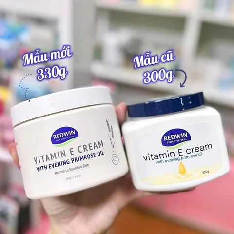 Kem Dưỡng Ẩm Redwin Vitamin E 330g - Phục Hồi Da, Giảm Nứt Nẻ, Dưỡng Mịn Da Cho Mặt Và Body
