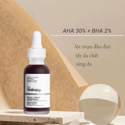 Tinh Chất Serum Tẩy Tế Bào Chết The Ordinary AHA 30% + BHA 2% 30ml - Giải Pháp Làm Sáng Da, Cải Thiện Mụn, Se Khít Lỗ Chân Lông