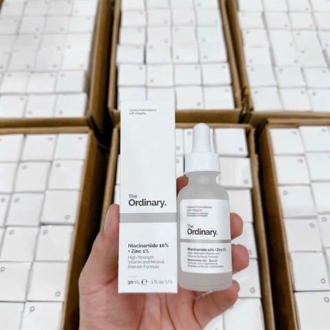 Tinh Chất Giảm Mụn The Ordinary 30ml - Niacinamide 10% + Zinc 1% & Hyaluronic Acid 2% - Dưỡng Da Kiềm Dầu, Làm Sáng Da, Chống Viêm