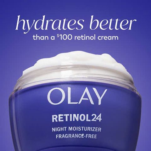 Kem Dưỡng Ẩm OLAY Retinol 24 Ban Đêm 50g - Giúp Mờ Nếp Nhăn và Căng Da, Công Nghệ Bioavailable Chuyên Sâu, Chăm Sóc Da Tươi Trẻ