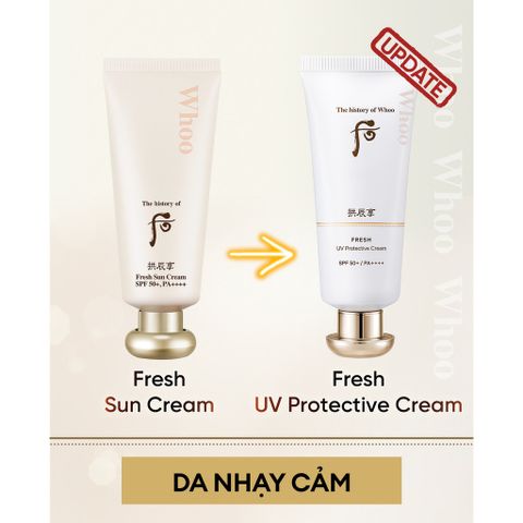 Kem Chống Nắng Whoo Gongjinhyang Fresh UV Protective SPF50+/PA++++ 60ml – Dưỡng Ẩm Cho Da Nhạy Cảm 389027