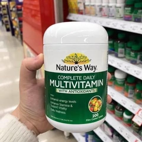 Viên Uống Vitamin Tổng Hợp Nature's Way Complete Daily Multivitamin 200 Viên - Bổ Sung Dinh Dưỡng Cần Thiết Cho Sức Khỏe Người Lớn