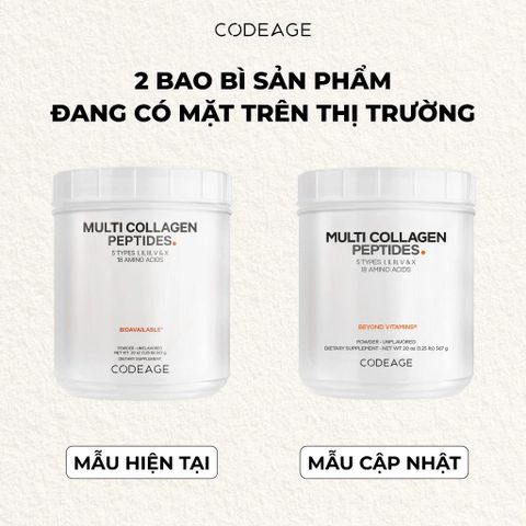 Bột Collagen Codeage Multi Collagen Peptides 567g - Hỗ Trợ Trẻ Hóa Da, Tăng Đàn Hồi, Giảm Nếp Nhăn, Xuất Xứ Mỹ