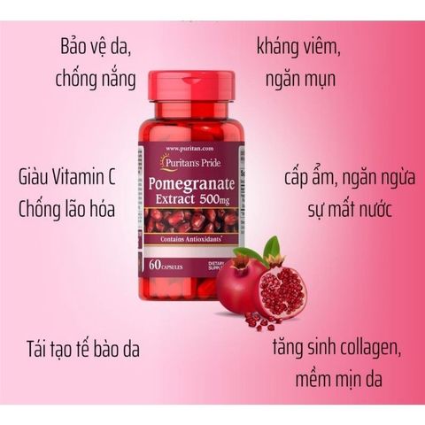 Viên uống chống nắng Pomegranate Extract 250mg Puritan's Pride