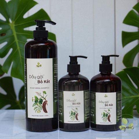 Dầu Gội Thảo Mộc Bồ Kết Lam Mộc - Giảm Gãy Rụng, Kích Thích Mọc Tóc, An Toàn Cho Nam Nữ, Không Silicone, Không Paraben, Tóc Bóng Mượt